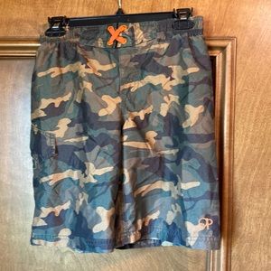 OP Camo Green size 8 Swim Trunks (Boys)